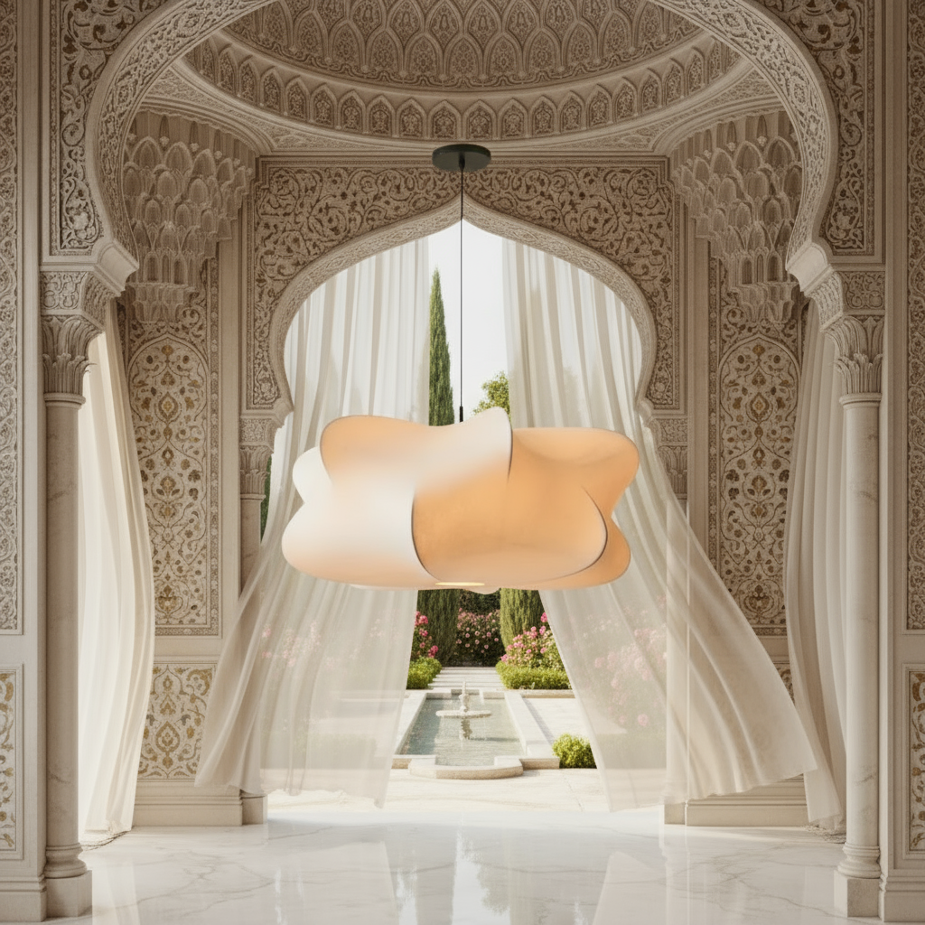 Silk Japanese Hanging ceiling Lamp