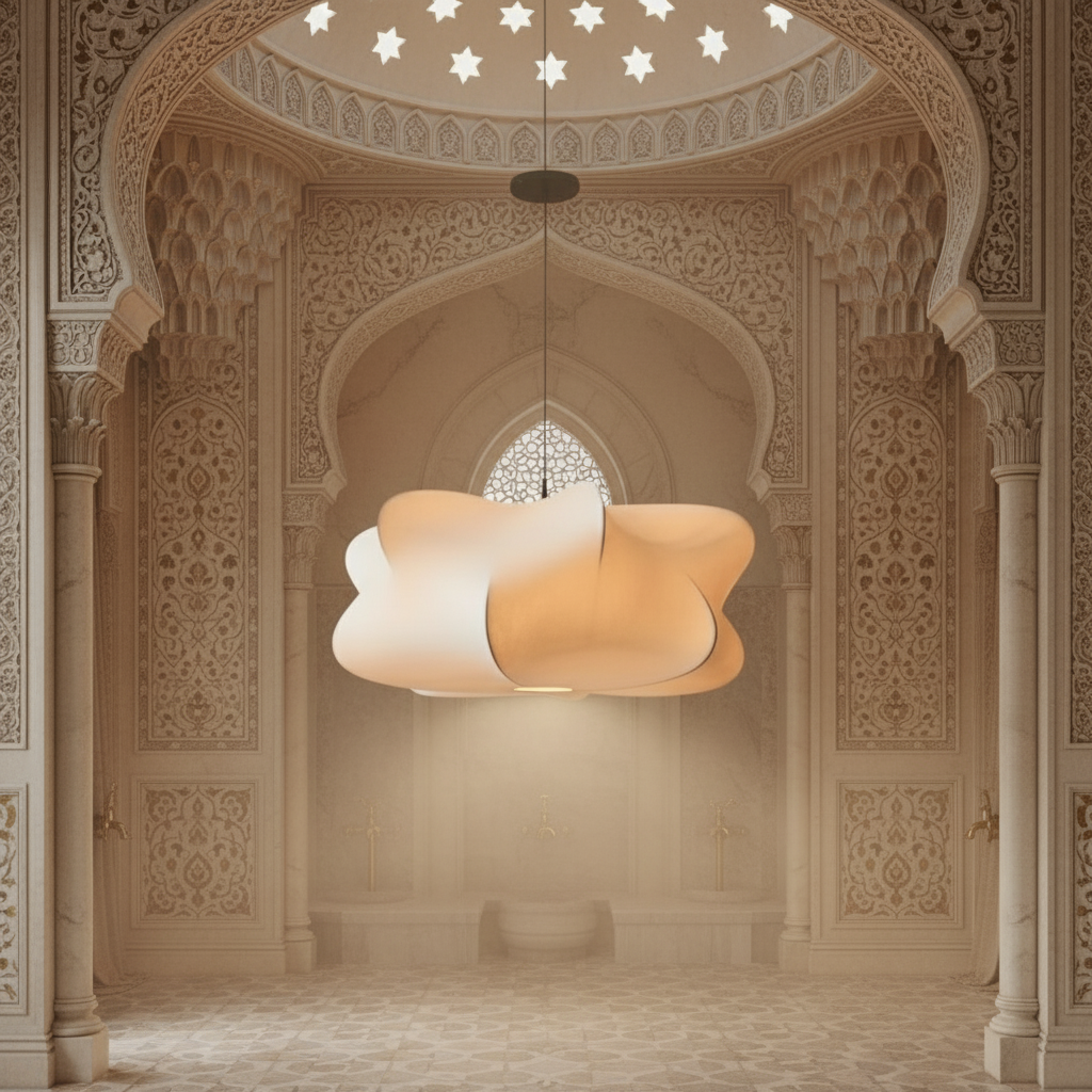 Silk Japanese Hanging ceiling Lamp