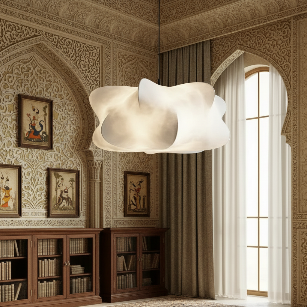 Silk Japanese Hanging ceiling Lamp