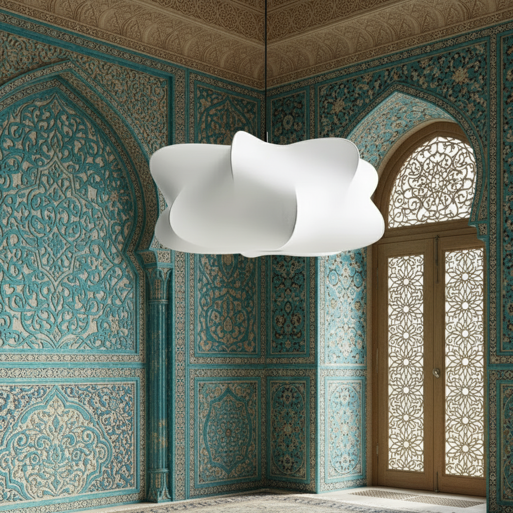 Silk Japanese Hanging ceiling Lamp