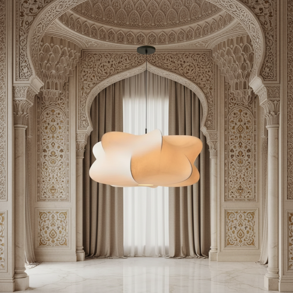 Silk Japanese Hanging ceiling Lamp