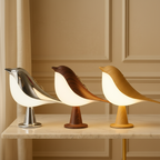 Small bird table lamp - light up wooden bird
