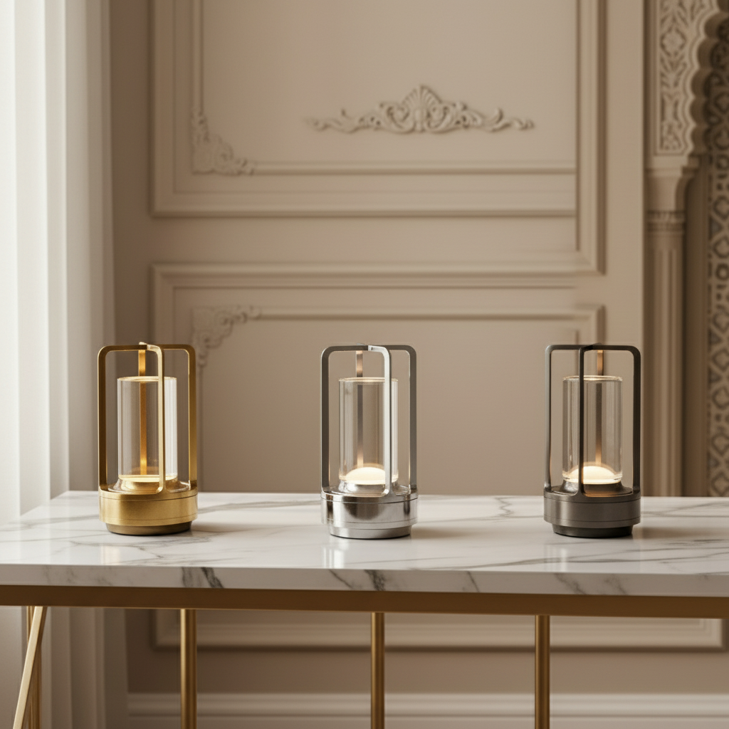 Crytal modern table lantern