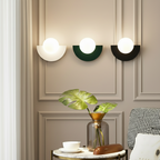 Bauhaus semi circle wall lights