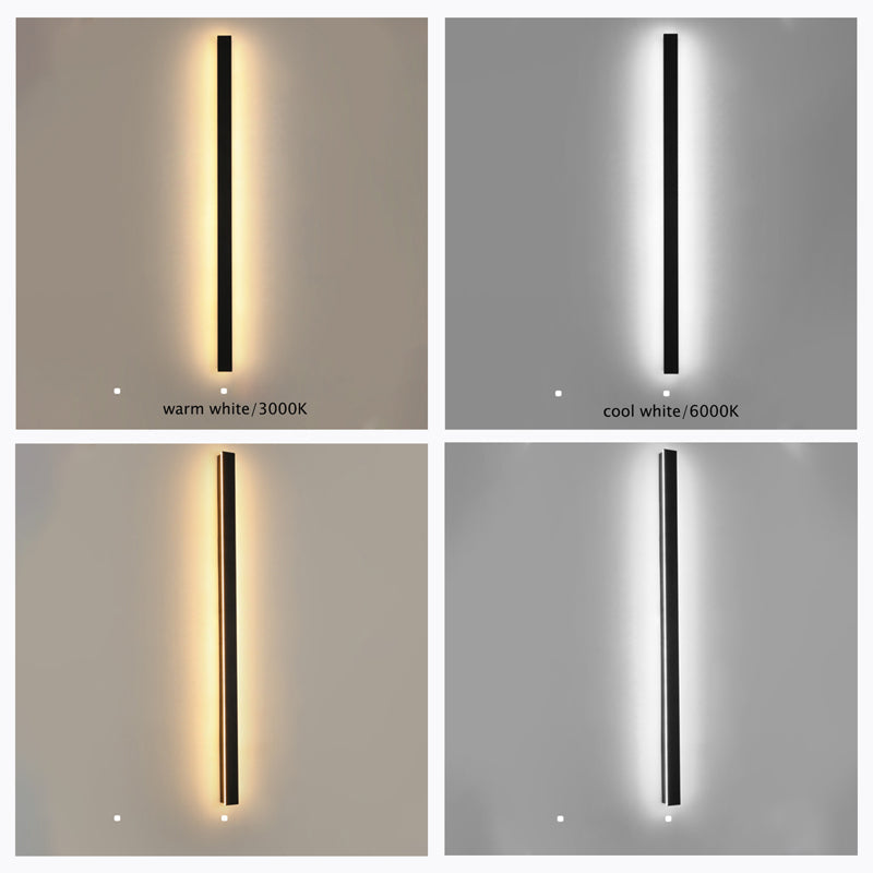 Linear Outdoor Wall Lamp, Metal & Acrylic, LED, IP65