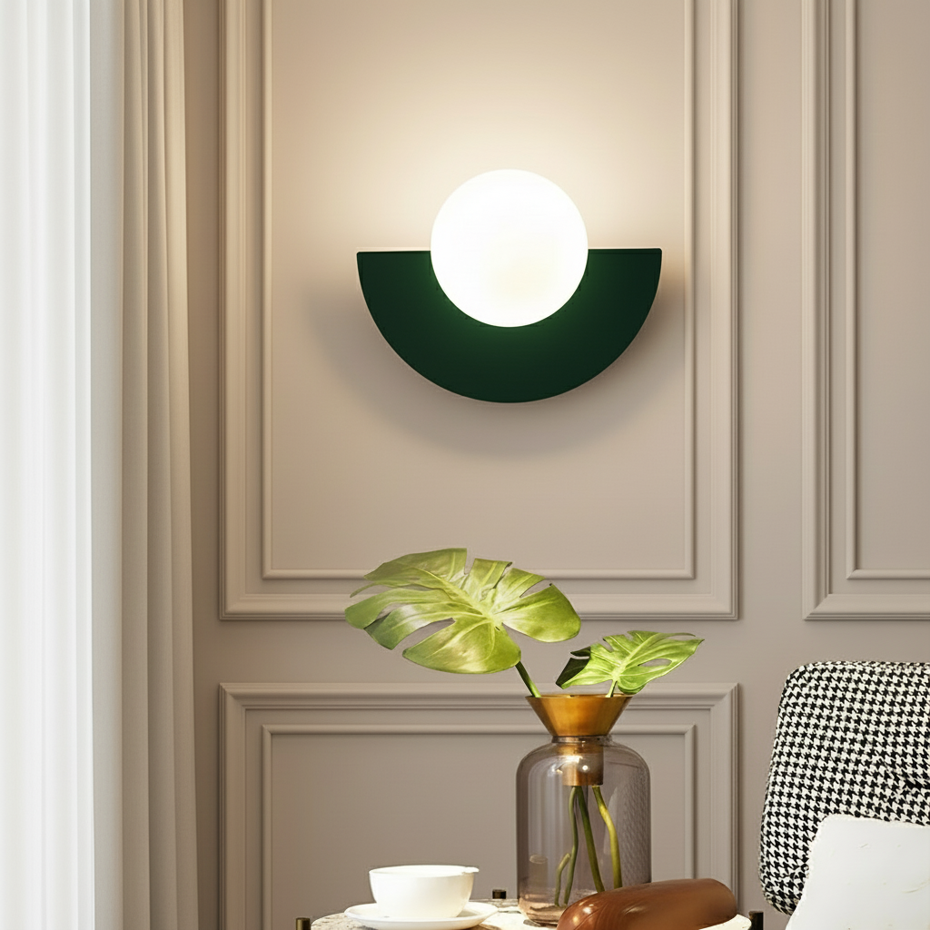 Bauhaus semi circle wall lights