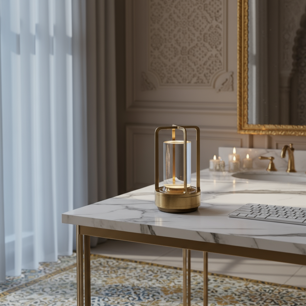 Crytal modern table lantern