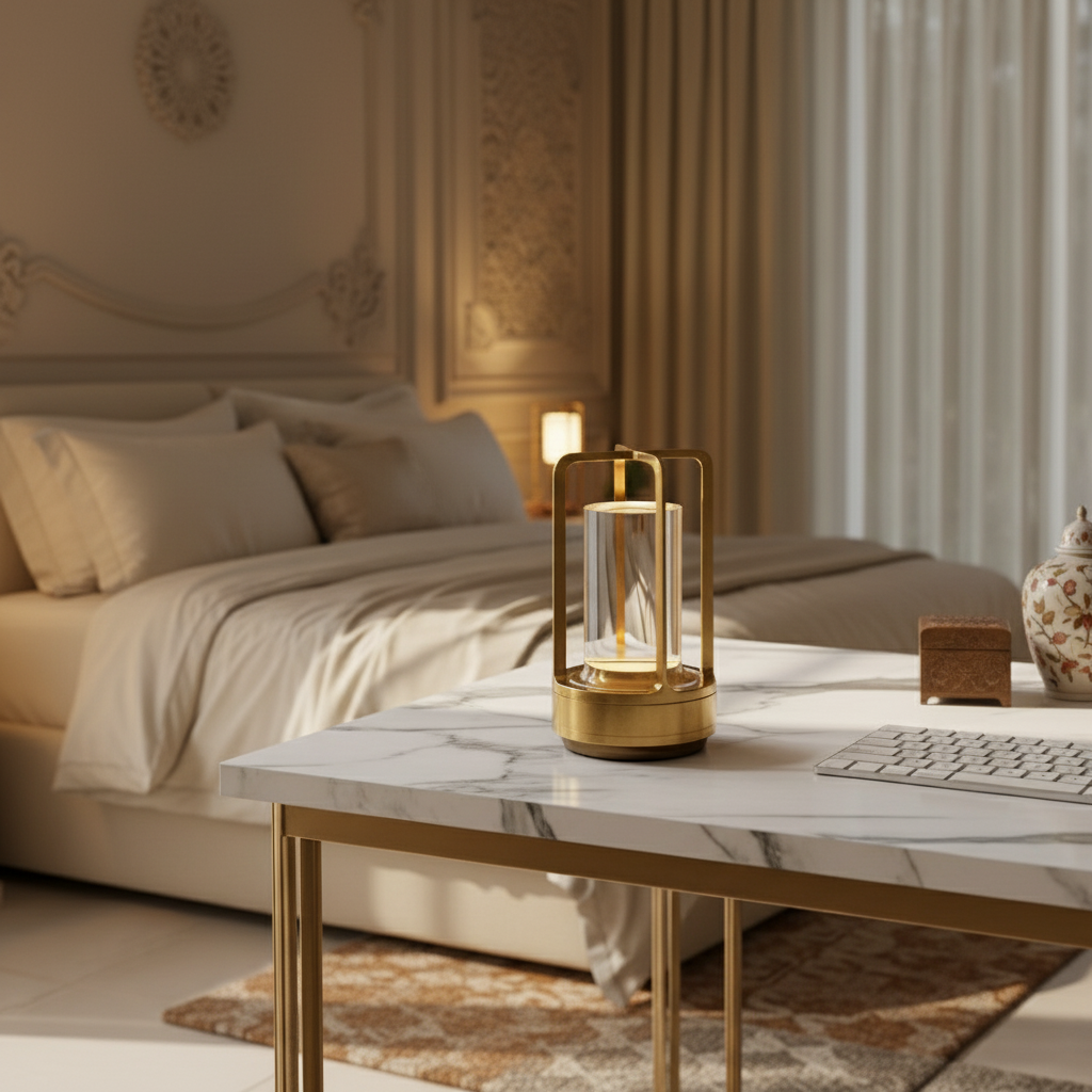 Crytal modern table lantern