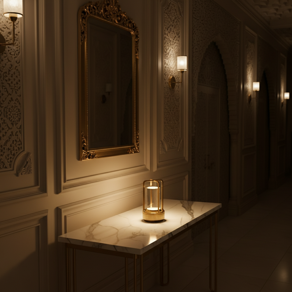 Crytal modern table lantern