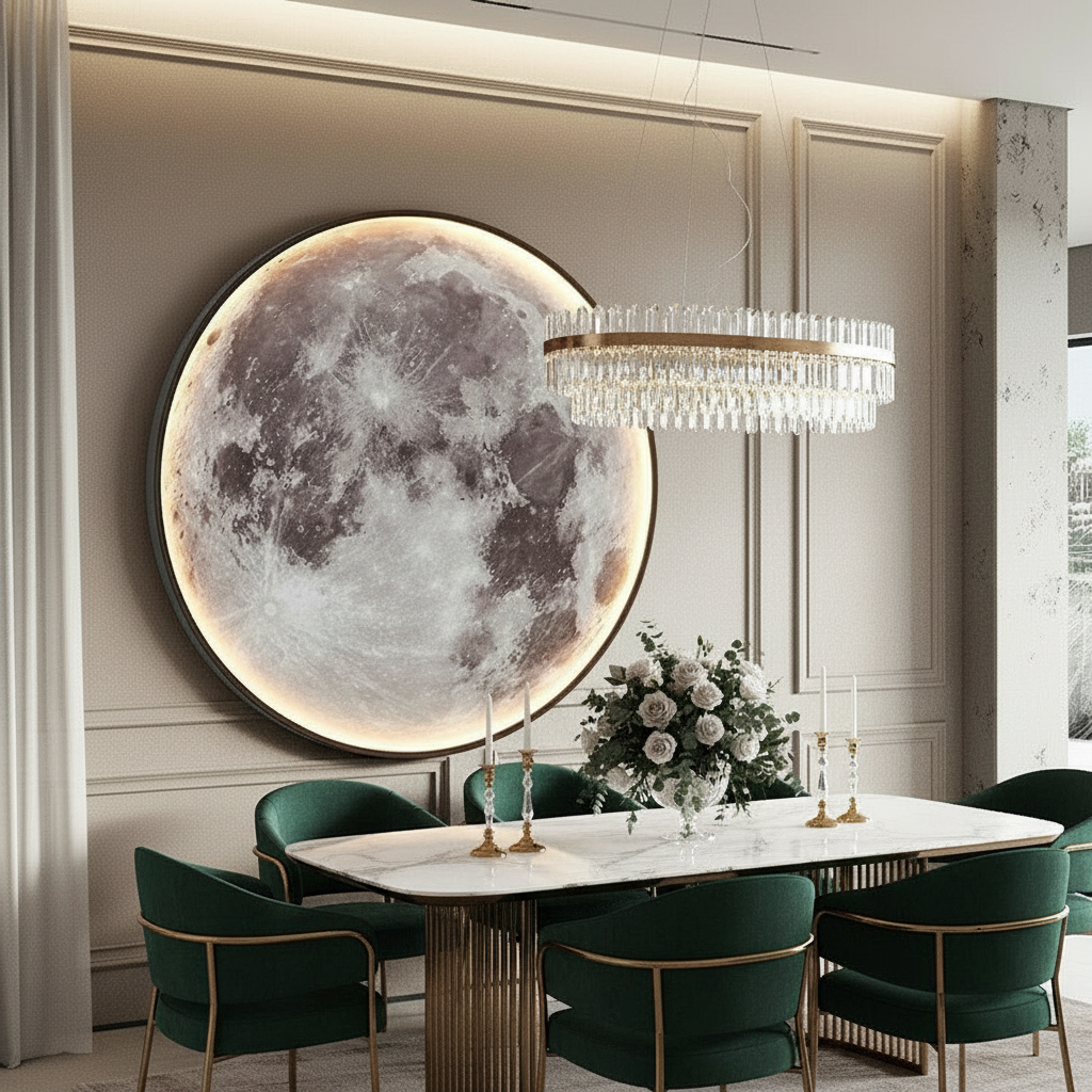 Moon wall light - Circular wall fitting