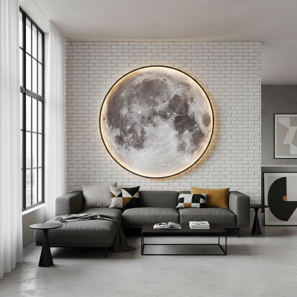 Moon wall light - Circular wall fitting