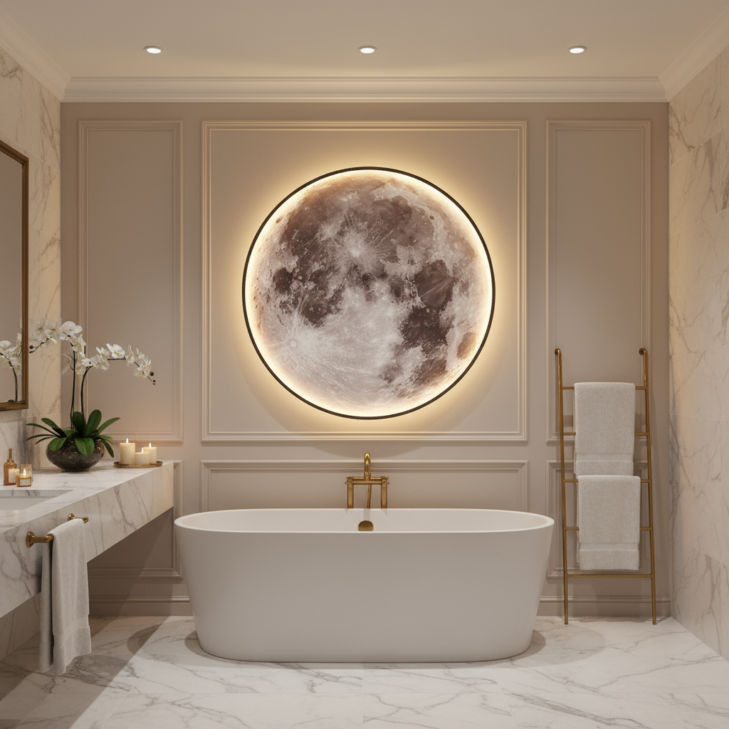 Moon wall light - Circular wall fitting
