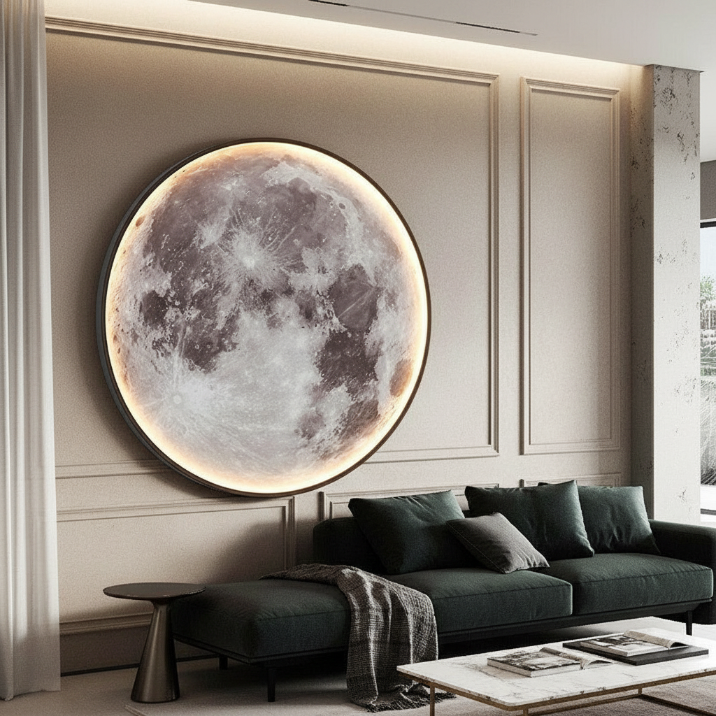 Moon wall light - Circular wall fitting