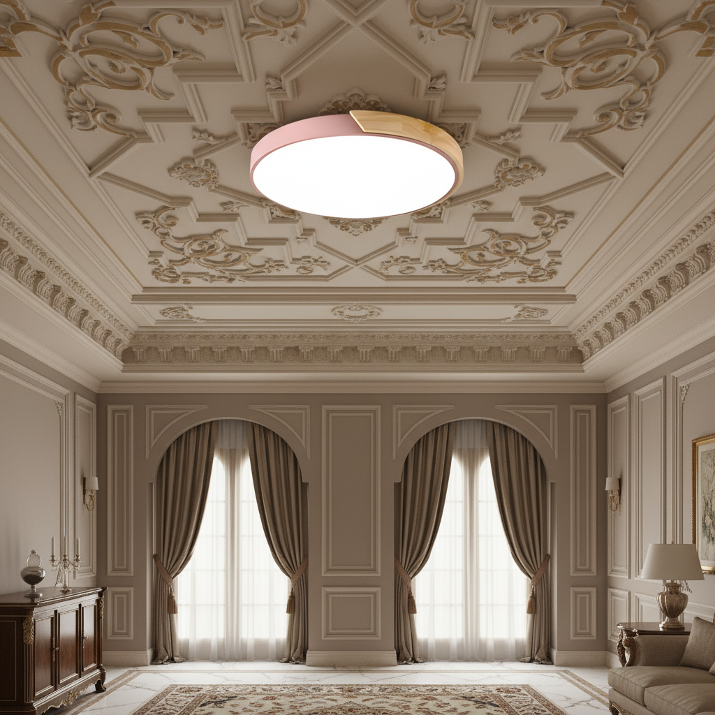 Modern Wooden Circular Ceiling Light