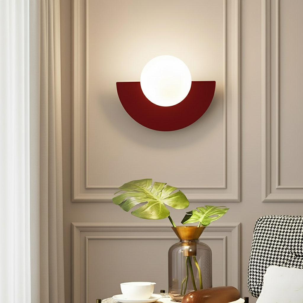 Bauhaus semi circle wall lights