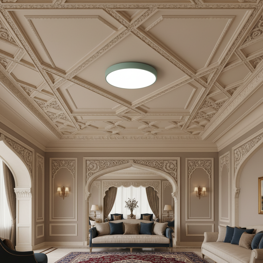 Modern Wooden Circular Ceiling Light