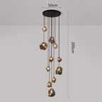 Modern Glass Cluster Chandelier – Nordic Pendant Staircase Ceiling Light