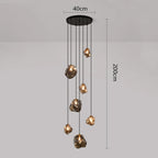 Modern Glass Cluster Chandelier – Nordic Pendant Staircase Ceiling Light