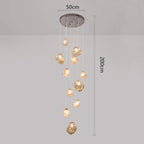 Modern Glass Cluster Chandelier – Nordic Pendant Staircase Ceiling Light