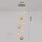 Modern Glass Cluster Chandelier – Nordic Pendant Staircase Ceiling Light