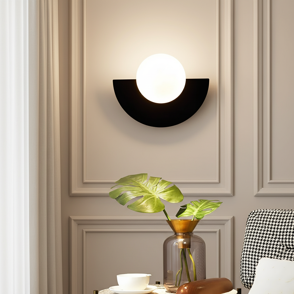 Bauhaus semi circle wall lights