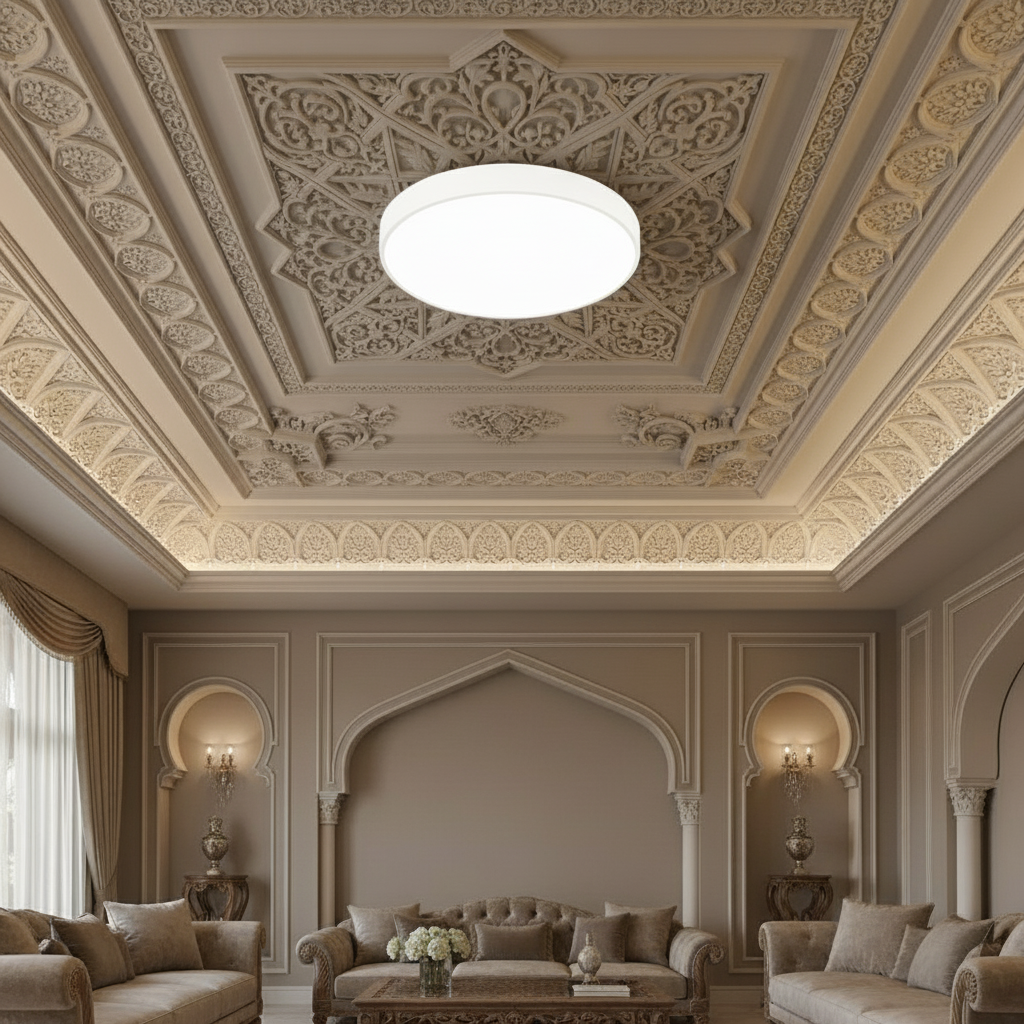 Modern Wooden Circular Ceiling Light