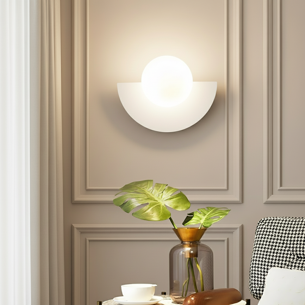 Bauhaus semi circle wall lights