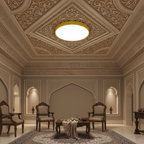 Modern Wooden Circular Ceiling Light